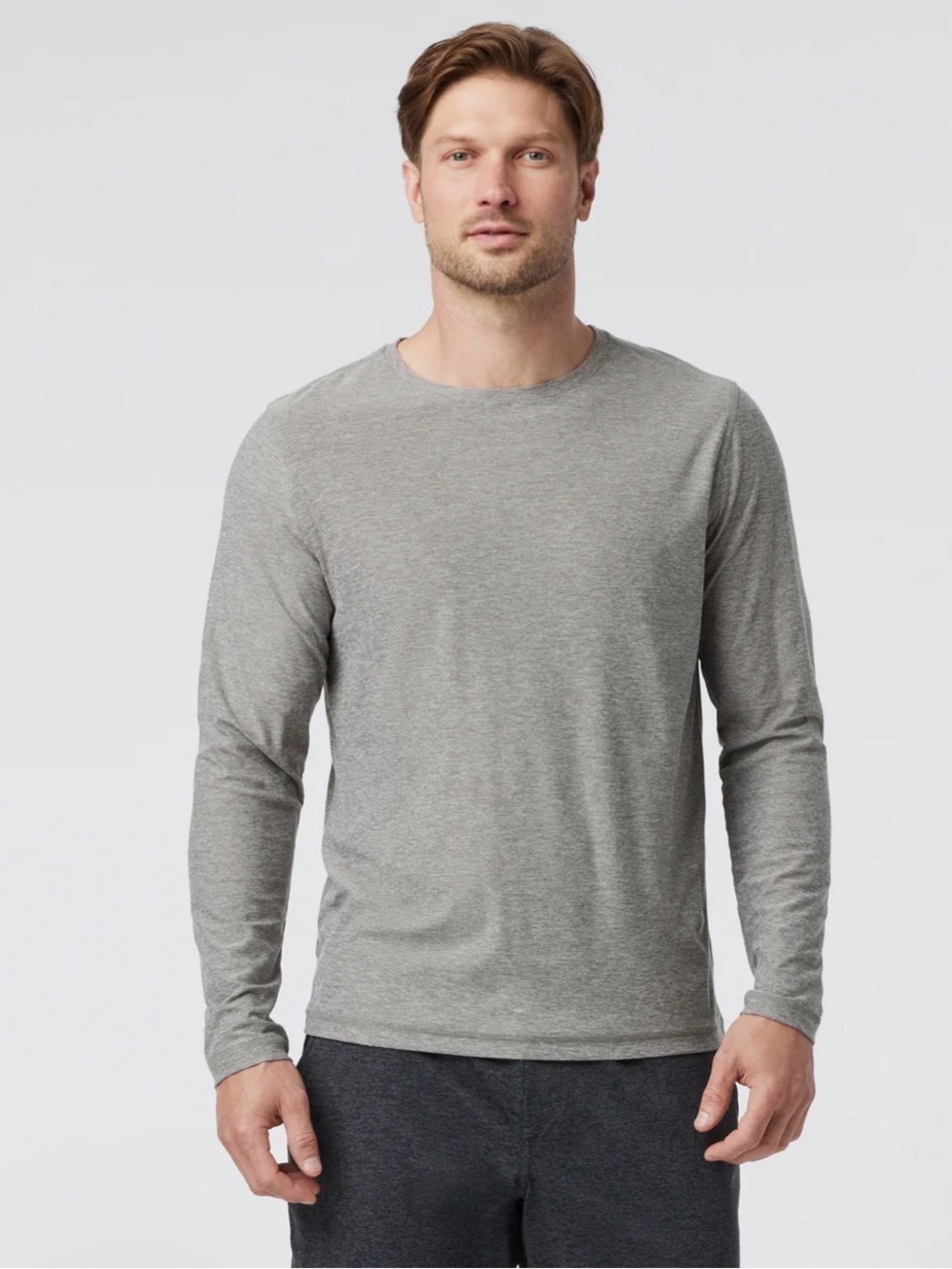 Vuori Strato Tech Tee Men’s Large Gray Green Long Sleeve Performance Shirt